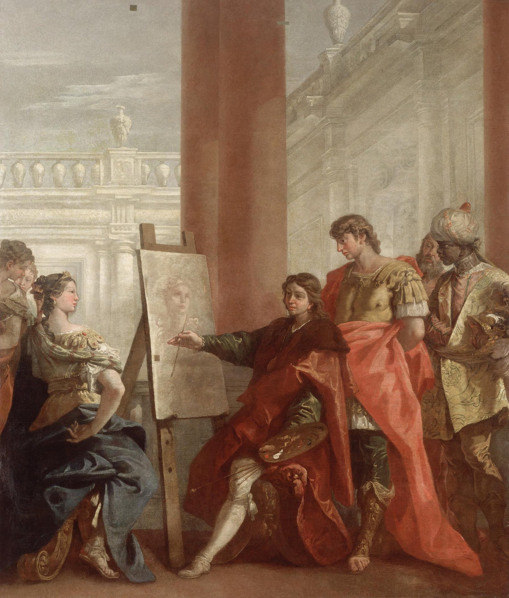 Apelles peint Campaspa - Sebastiano Ricci image 1 copie de tableau peinte à la main