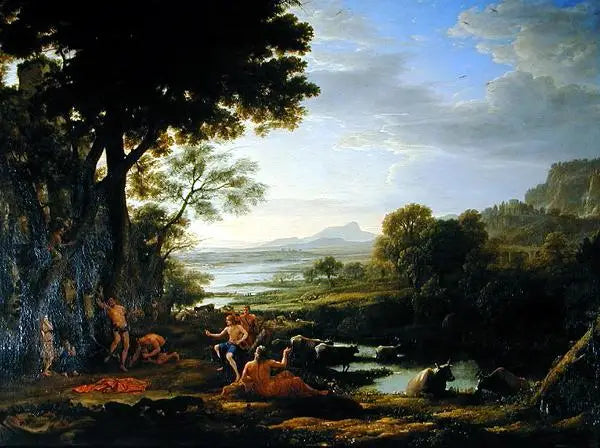 Apollon som flår Marsyas - Claude Lorrain