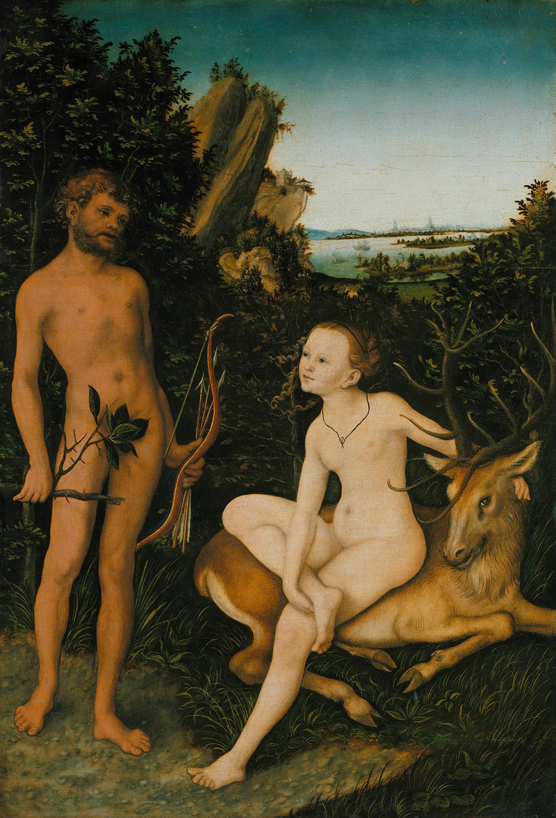 Apollon og Diana i et skoglandskap - Lucas Cranach den eldre
