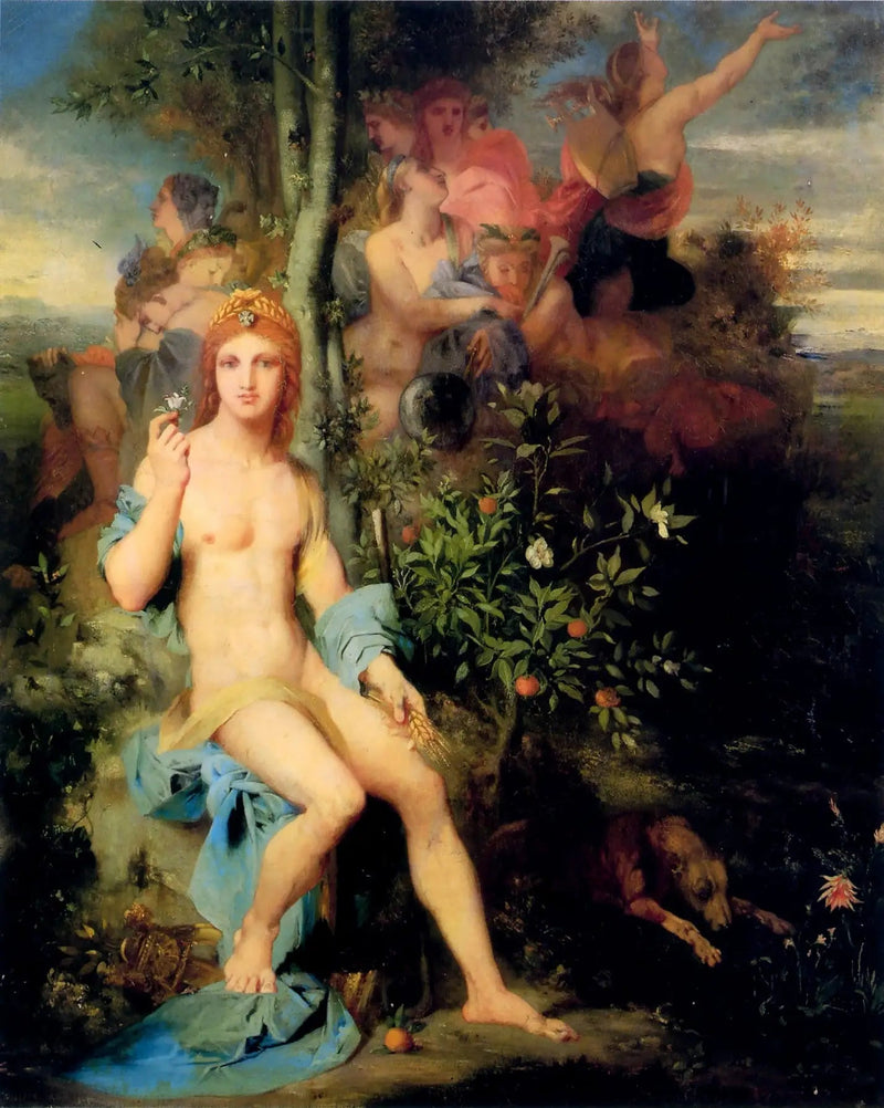 Apollon og de ni musene - Gustave Moreau