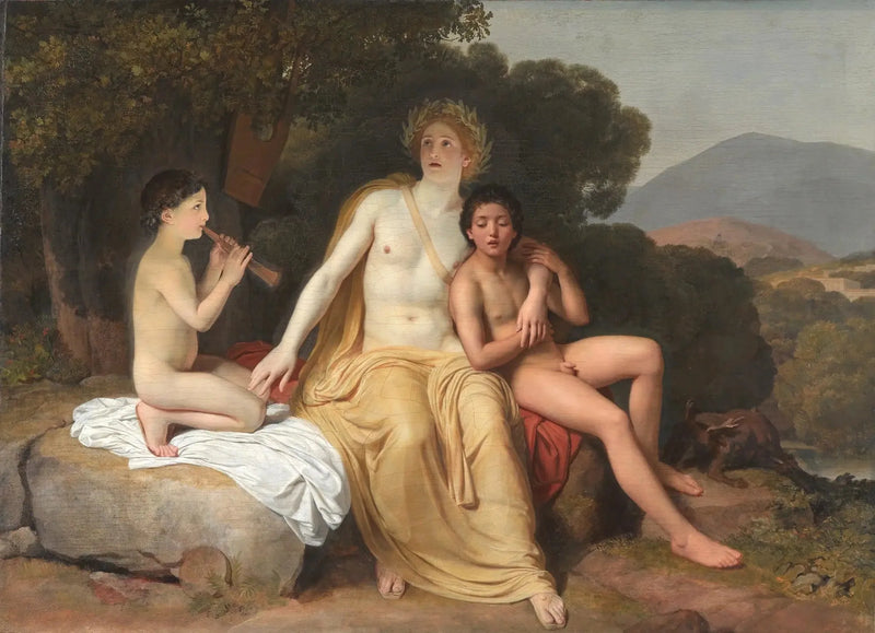 Apollon, Hyacinthe og Cyparisse som lager musikk og synger - Alexandre Ivanov

Source:
Apollon, Hyacinthe et Cyparisse faisant de la musique et chantant - Alexandre Ivanov