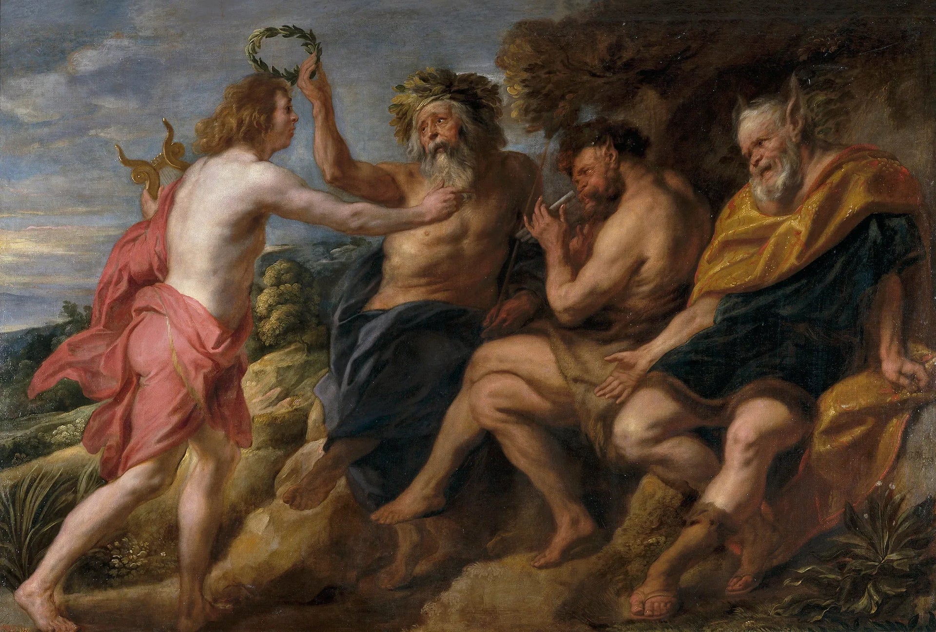 Apollon vainqueur de Pan - Jacob Jordaens image 1 tableau peint à l’huile sur toile