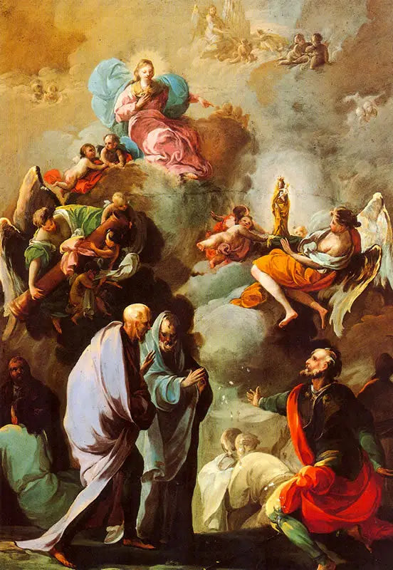 Apparition de la Vierge du Pilar à saint Jacques et à ses disciples de Saragosse - Francisco de Goya image 1 copie de tableau peinte à la main