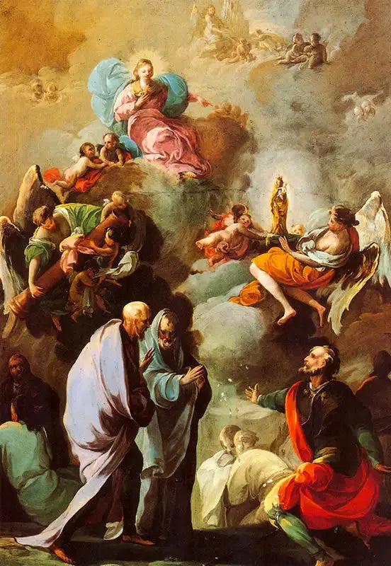 Jomfruens åpenbaring for Jakob og hans disipler i Zaragoza - Francisco de Goya