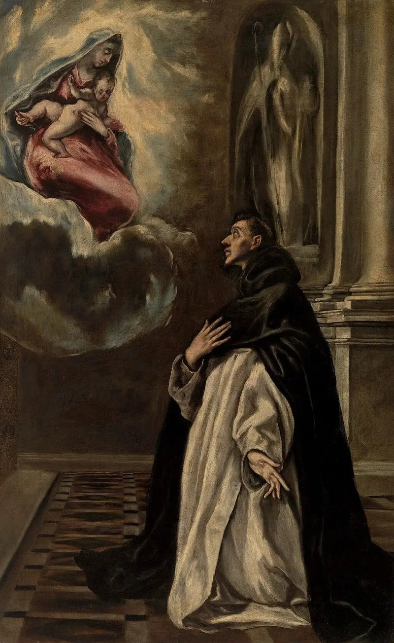 Åpenbaringen av Jomfruen og Barnet ved Saint Hyacinth - El Greco