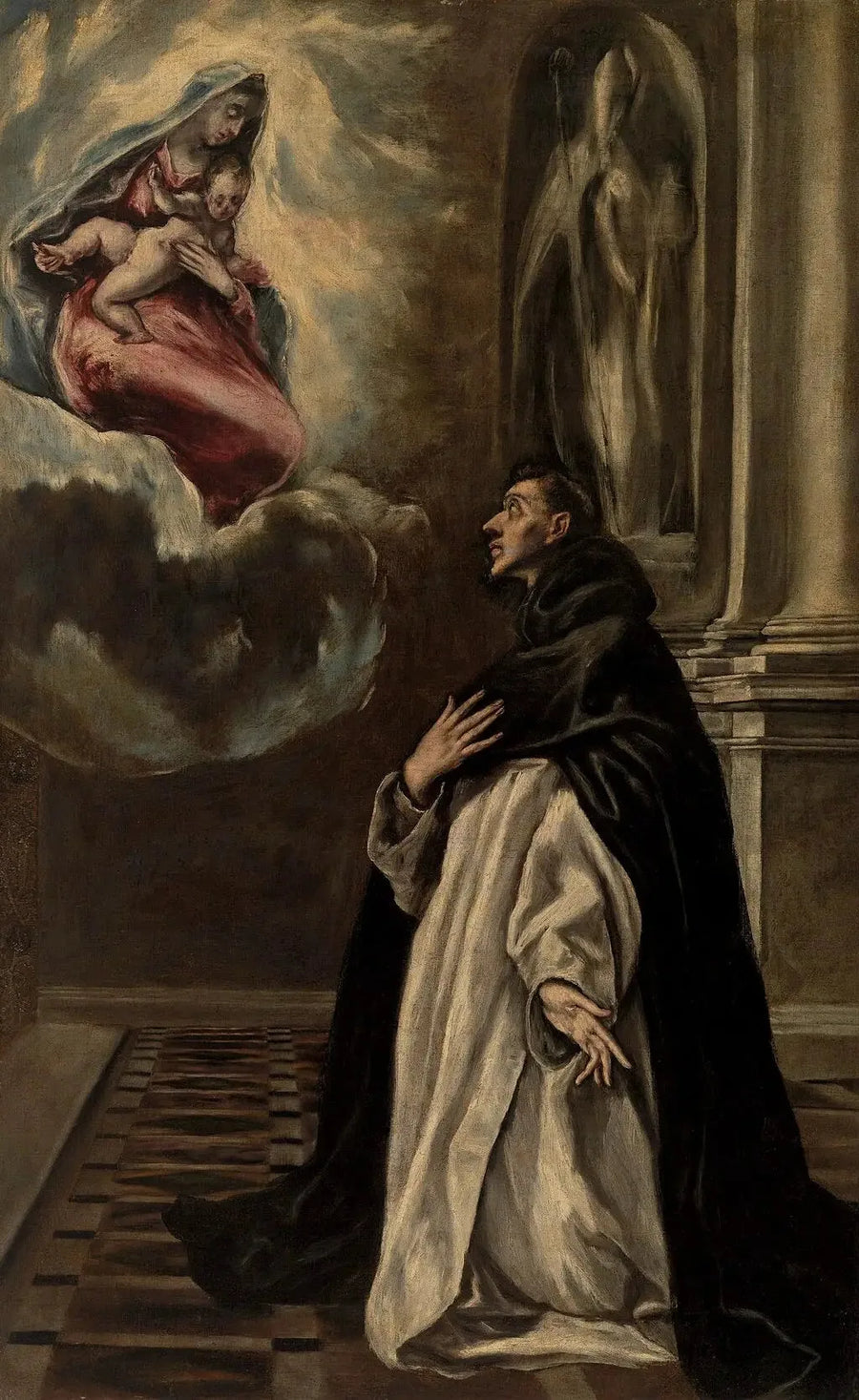 Åpenbaringen av Jomfruen og Barnet ved Saint Hyacinth - El Greco
