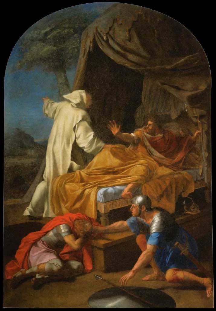 Åpenbaring av Saint Bruno for greve Roger - Eustache Le Sueur