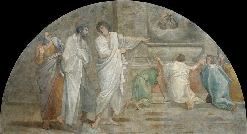 Åpenbaring av Saint Didaque over sitt gravsted - Annibale Carracci