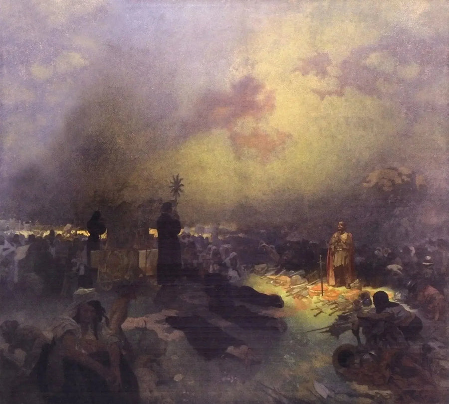Etter slaget ved Vitkov-høyden - Alphonse Mucha