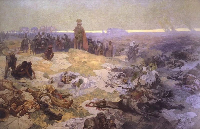 Etter slaget ved Grunwald - Alphonse Mucha