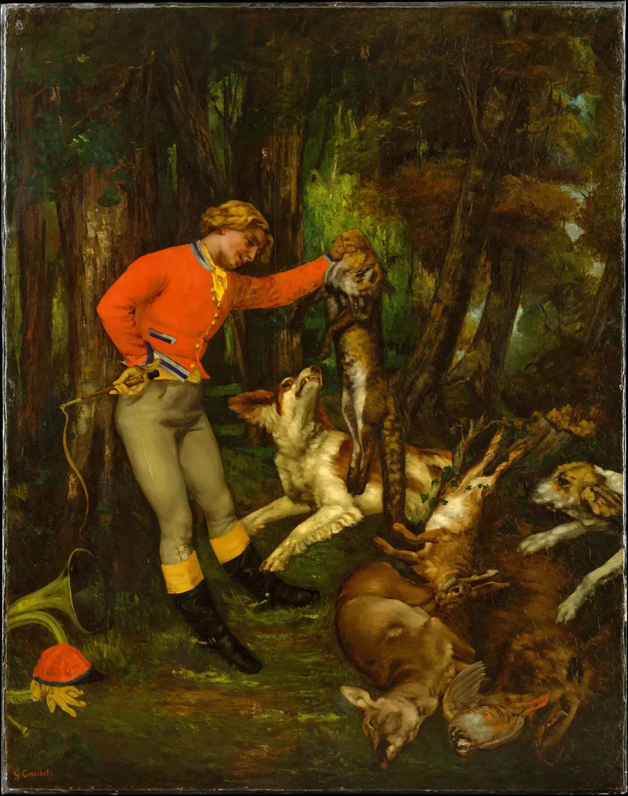 Etter jakten - Gustave Courbet