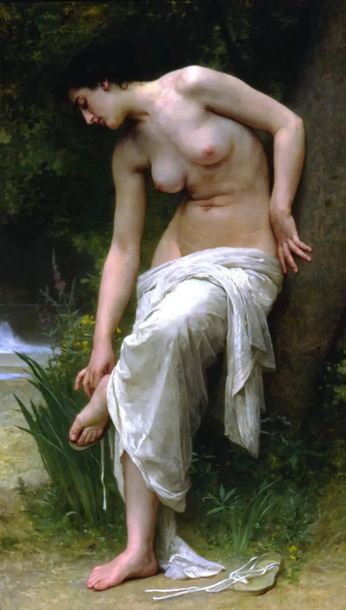 Après le Bain - Bouguereau image 1 copie peinte à la main à l’huile