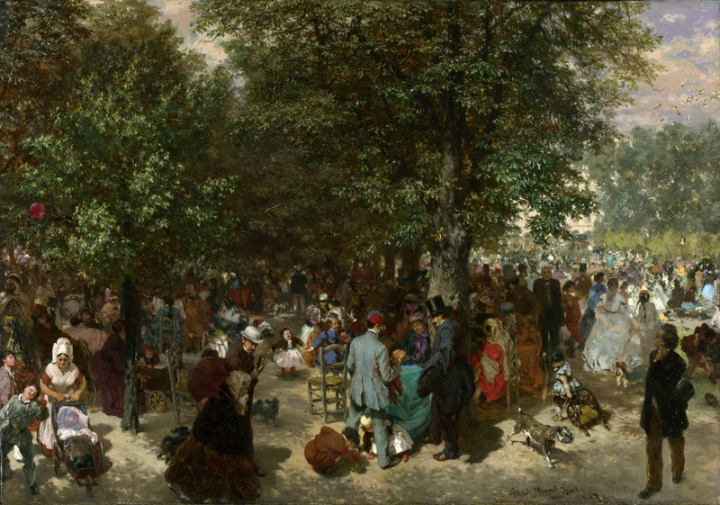 Ettermiddag i Tuileries-hagen - Adolph von Menzel