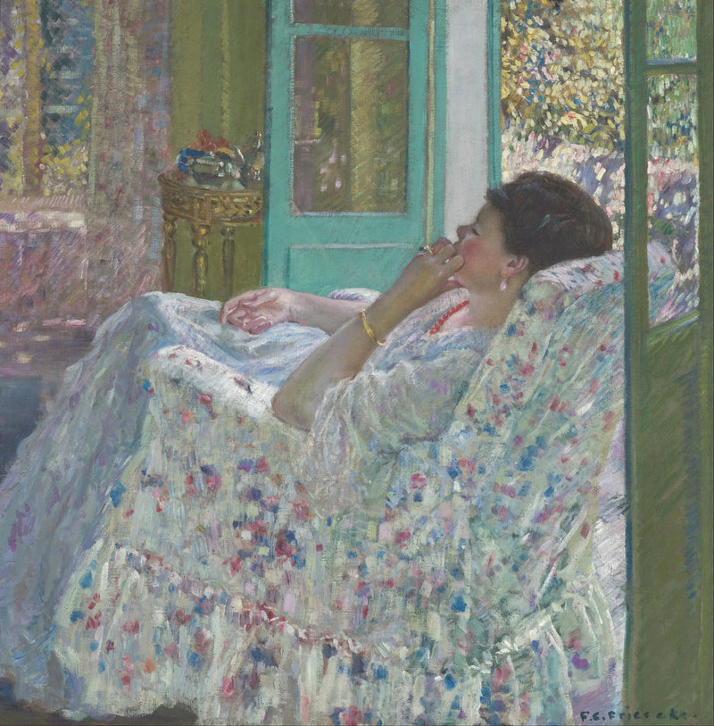 Ettermiddag - Gult rom - Frederick Carl Frieseke
