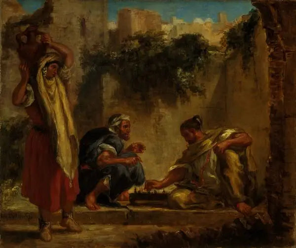 Arabere som spiller sjakk - Eugène Delacroix