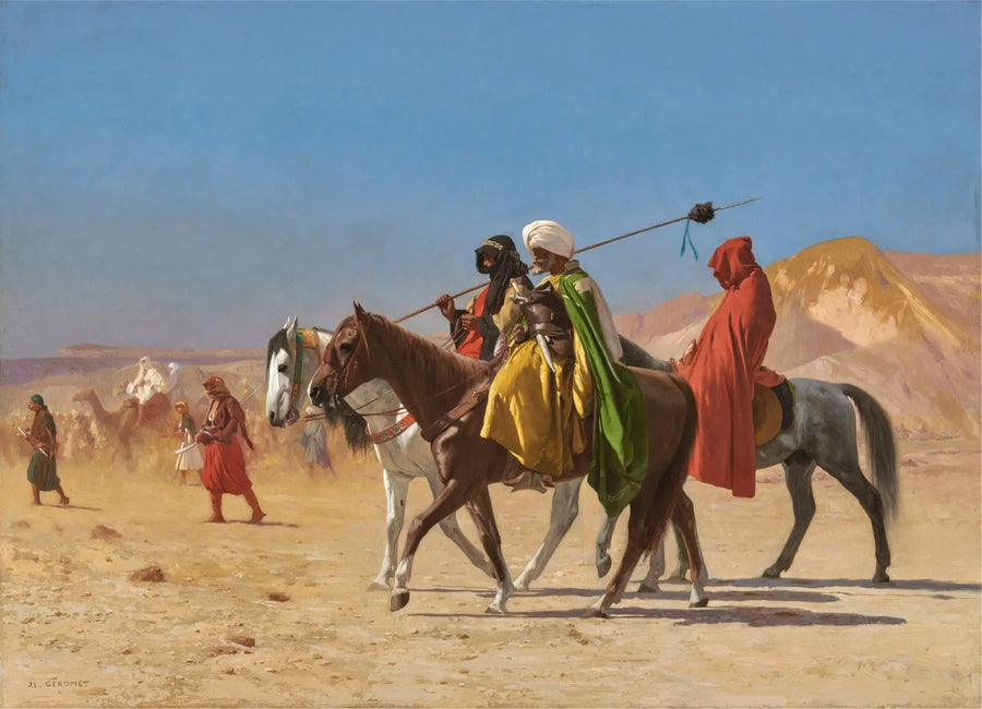 Arabere krysser ørkenen - Jean-Léon Gérôme