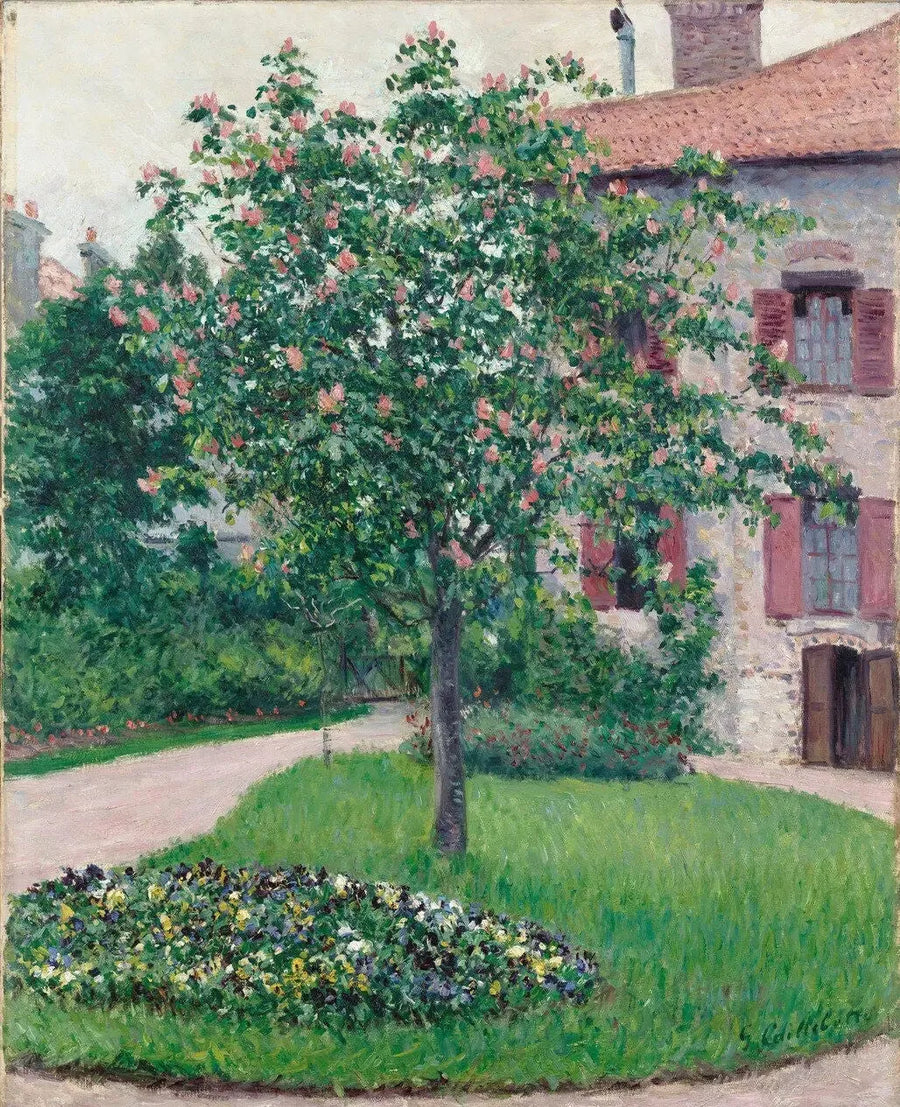 Blomstrende tre - Gustave Caillebotte