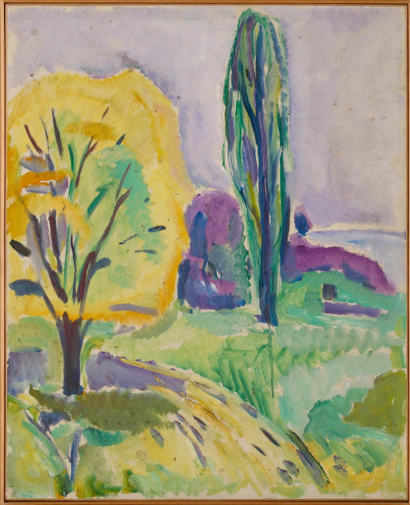 Gulgrønn tre - Edvard Munch