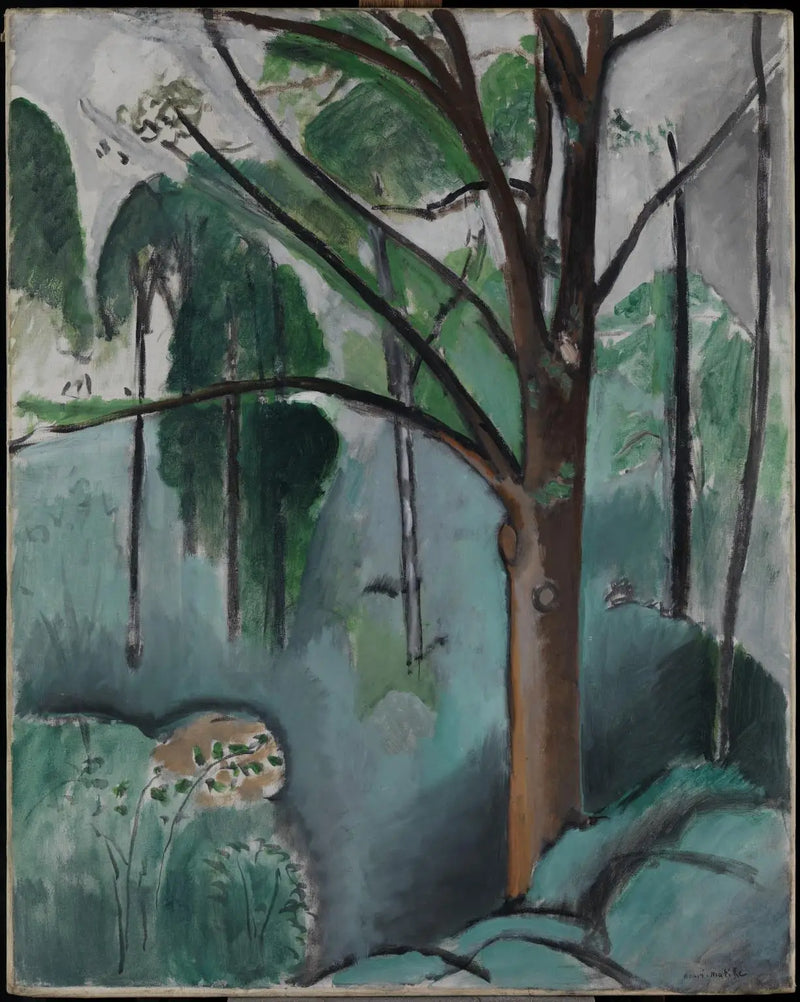 Tre nær Trivaux-dammen - Henri Matisse