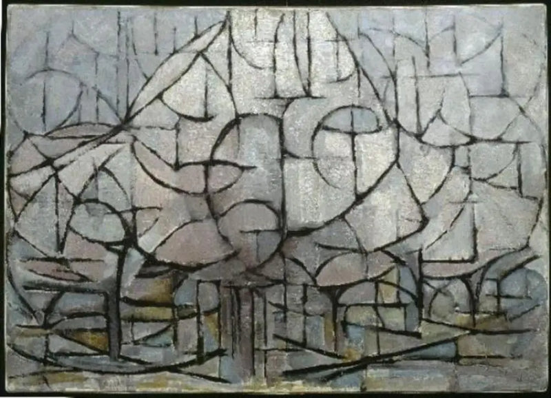 Blomstrende trær - Piet Mondrian