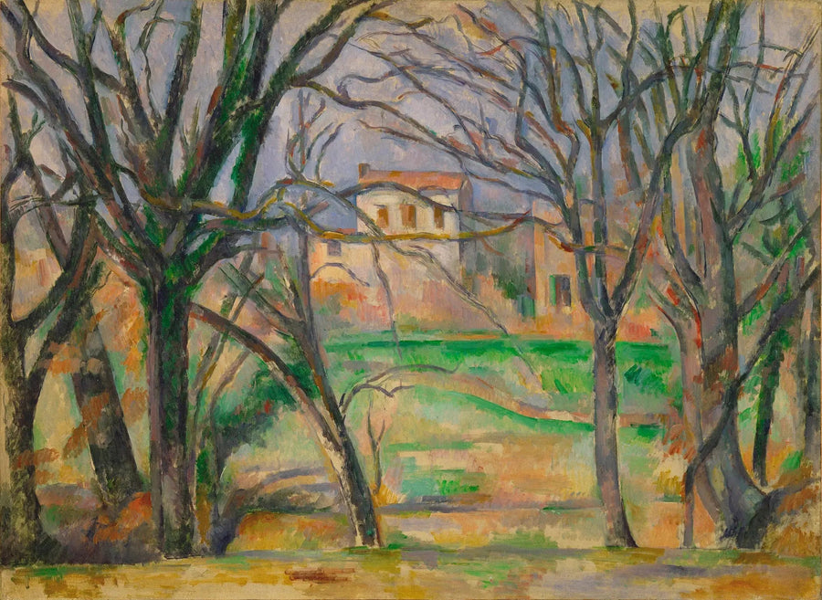 Trær og hus på stedet kalt La Durane - Paul Cézanne