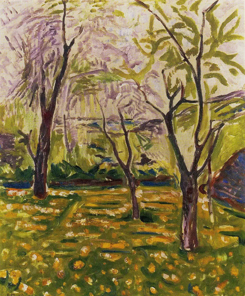 Trær og Ranunkler - Edvard Munch