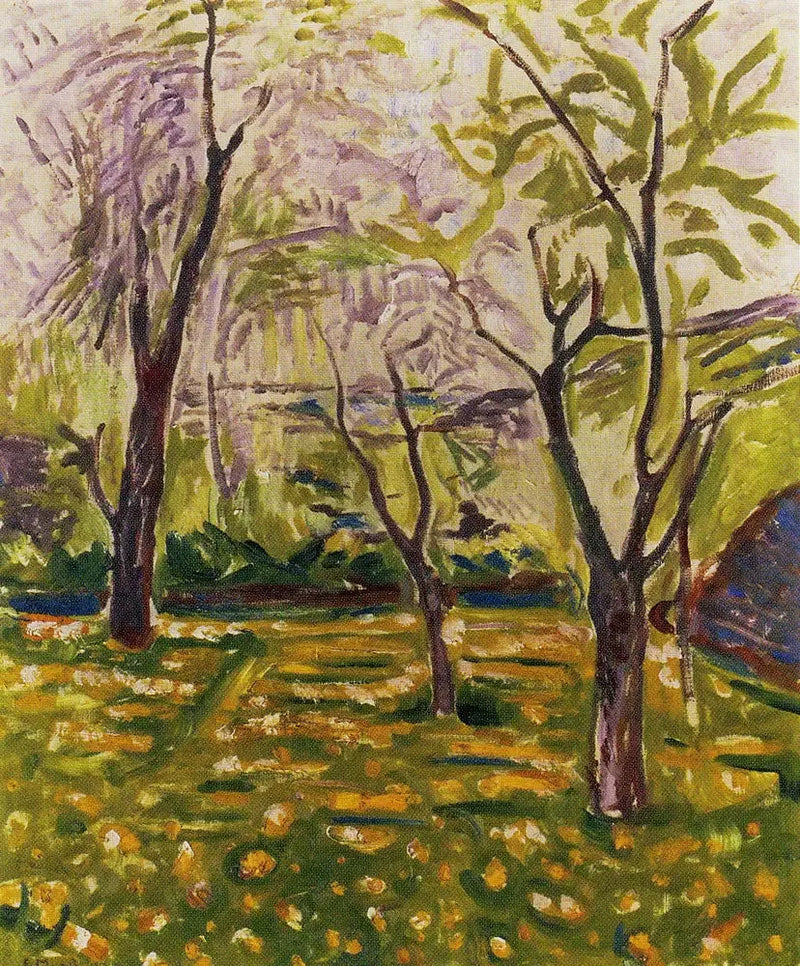 Trær og Ranunkler - Edvard Munch