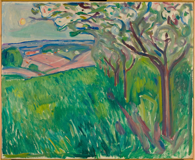Frukttrær i blomst - Edvard Munch