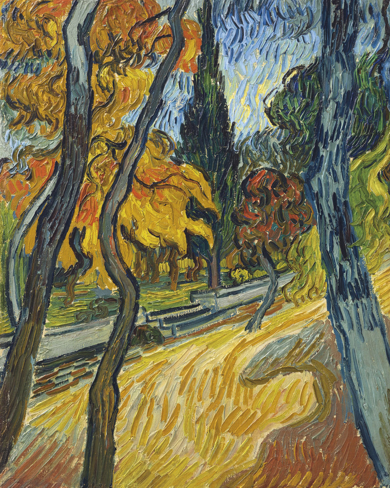 Trær i hagen til asylet - Vincent van Gogh