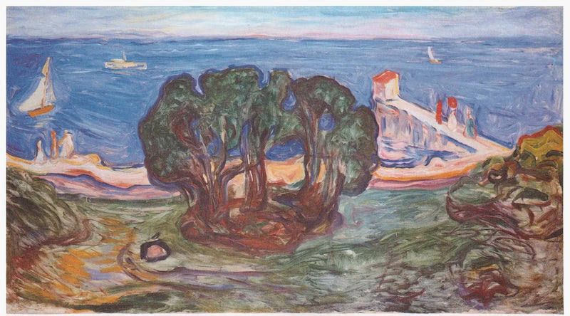 Trær på stranden (Frise Linde) - Edvard Munch