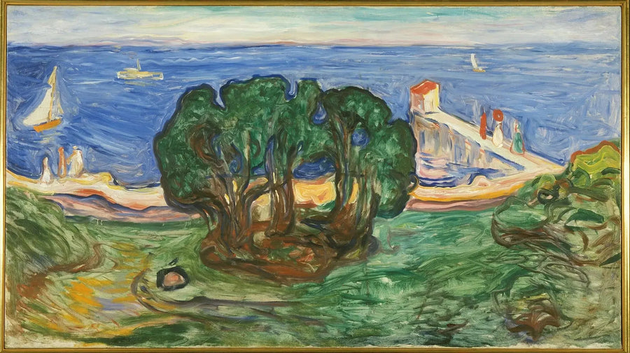 Trær på stranden (Frise Linde) - Edvard Munch