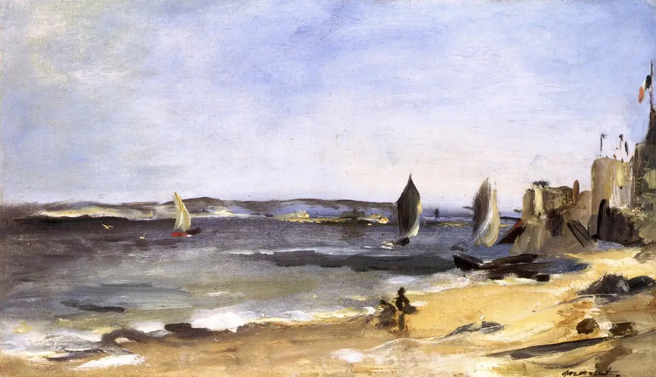 Arcachon, beau temps - Édouard Manet image 1 copie de tableau peinte à la main