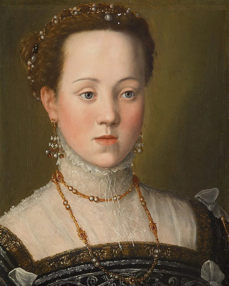 arkitektsøster Anna (1549-1580), datter av keiser Maximilian II - Giuseppe Arcimboldo

Source:
Archduchess Anna (1549-1580), Daughter of Emperor Maximilian II - Giuseppe Arcimboldo