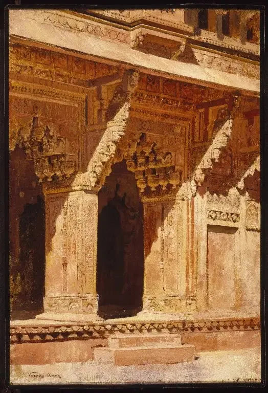 Arches i rød leire, merkelig utformet, Fort Agra, India - Edwin Lord Weeks

Source:
Arches en grès rouge curieusement travaillées, Fort Agra, Inde - Edwin Lord Weeks