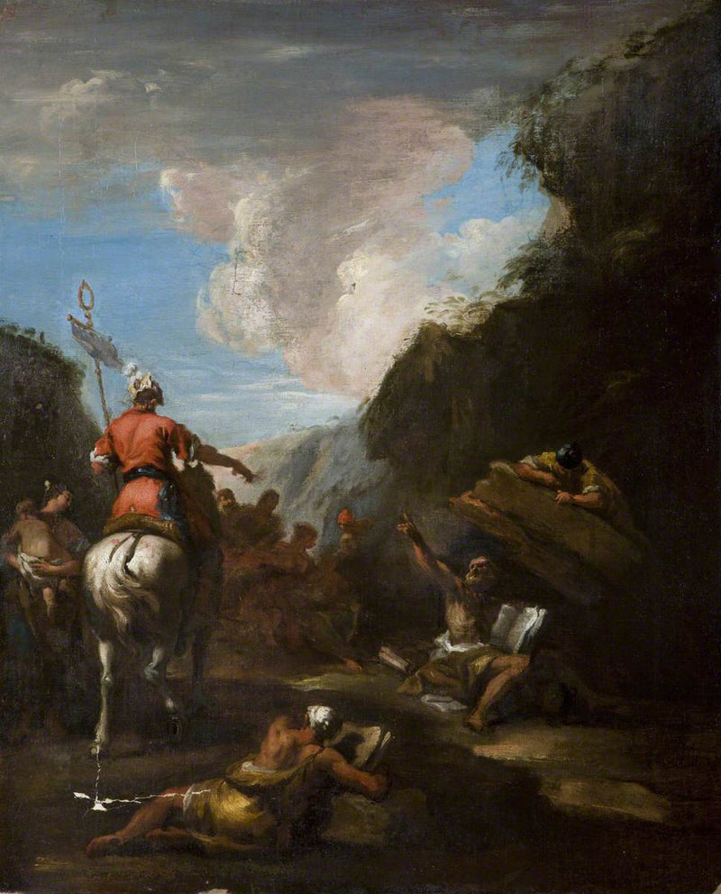 Archimedes og Hieron ved sete i Syracuse - Sebastiano Ricci