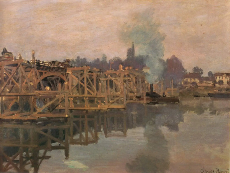 Argenteuil, broen under reparasjon - Claude Monet