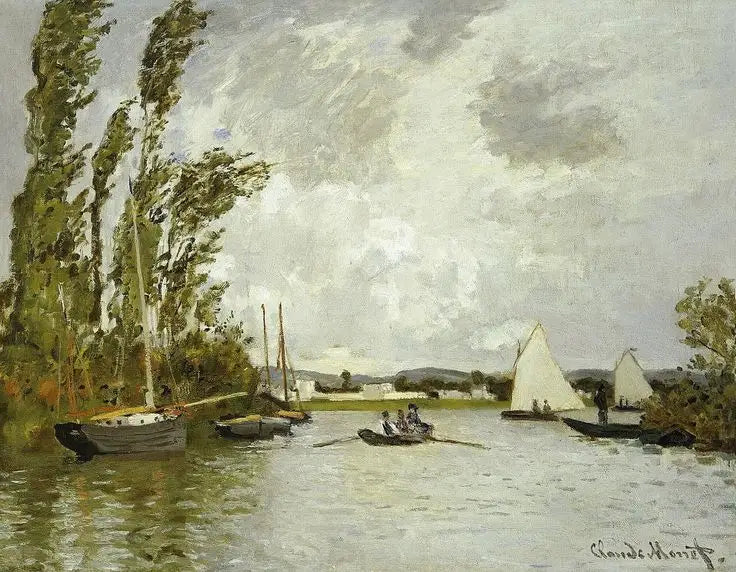 Argenteuil sett fra den lille grenen av Seinen - Claude Monet