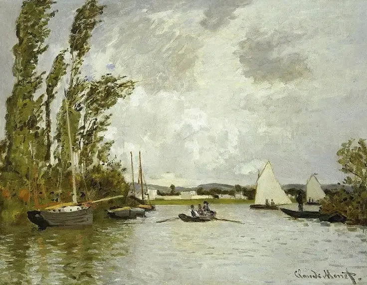 Argenteuil sett fra den lille grenen av Seinen - Claude Monet