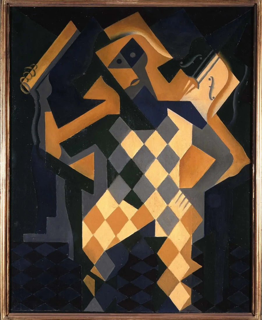 Arlequin med fiolin - Juan Gris