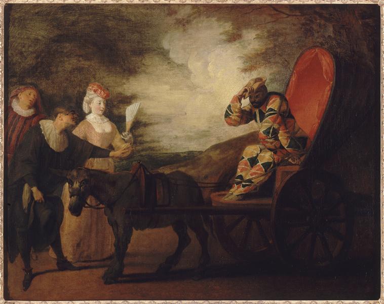 Arlequin keiser i månen - Antoine Watteau