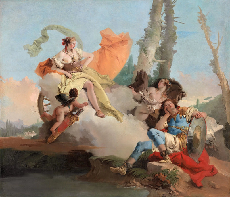 Armida møter Rinaldo sovende - Giovanni Battista Tiepolo