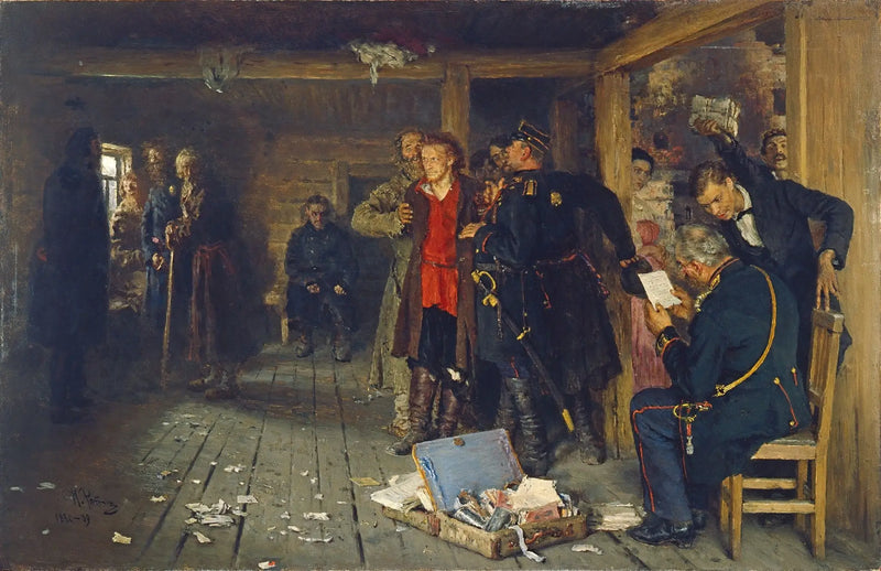 Arrestasjon av en propagandist - Ilya Repin