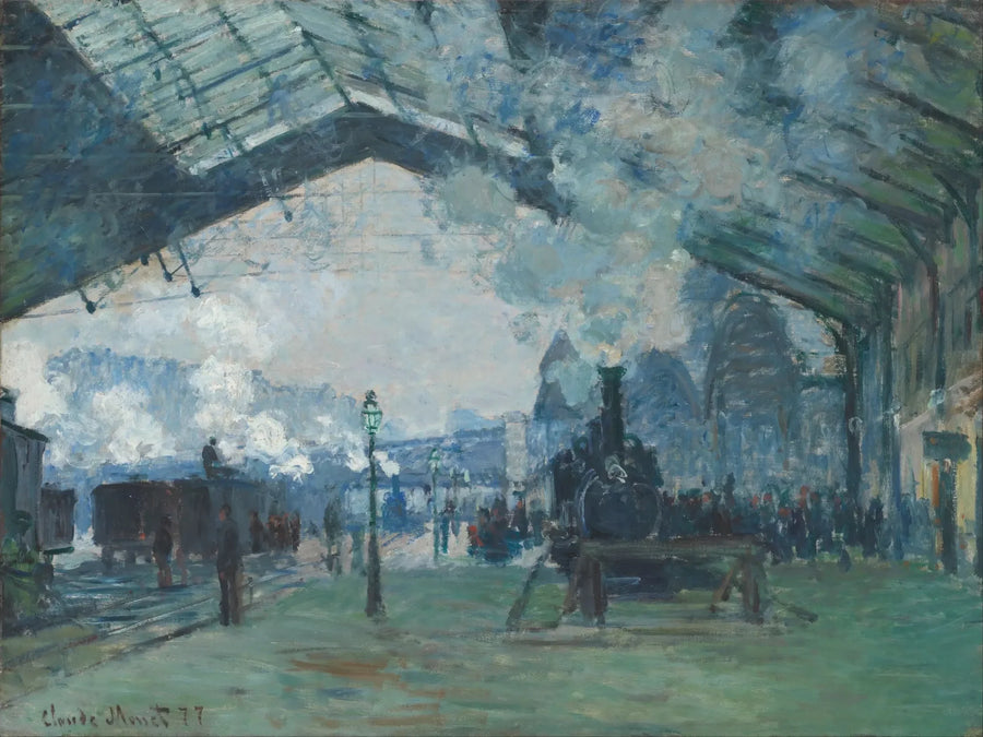 Ankomst av Normandie-toget, Saint-Lazare stasjon - Claude Monet