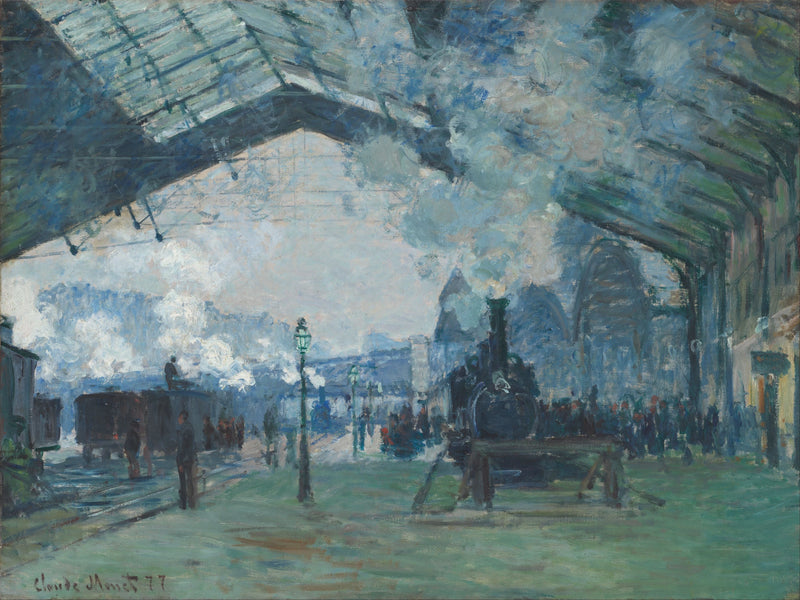 Saint-Lazare stasjon, ankomst av et tog - Claude Monet