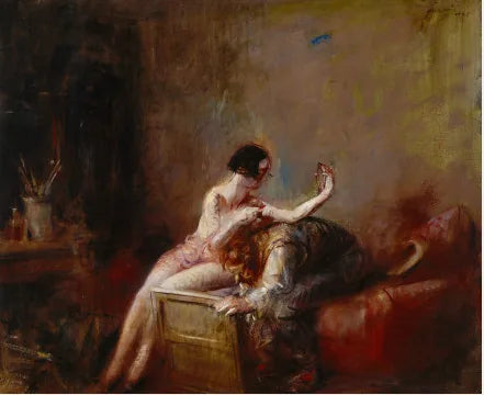 Kunstner og modell - Jean-Louis Forain