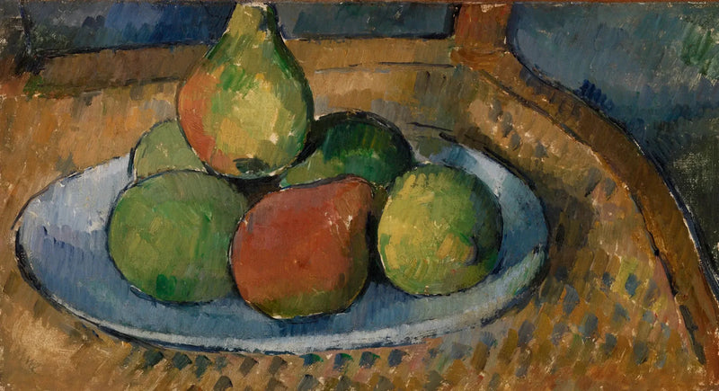 Fruktfat på en stol - Paul Cézanne