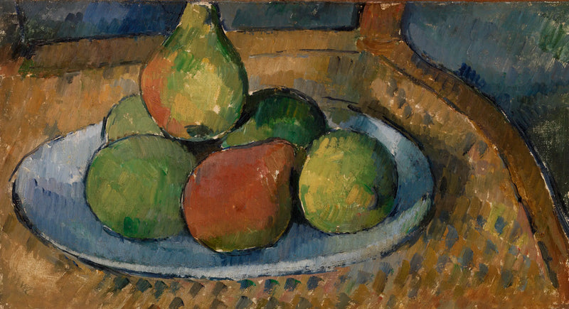Fruktfat på en stol - Paul Cézanne