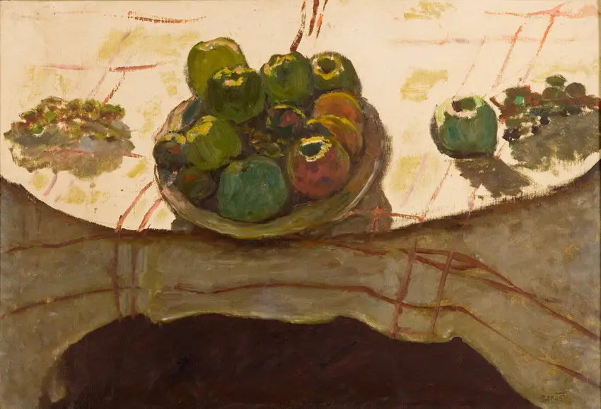 Eplefat på et bord - Pierre Bonnard