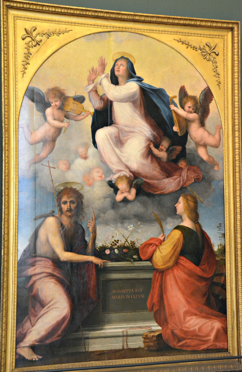 Marias himmelfart med Johannes Døperen og Katarina av Alexandria - Fra Bartolomeo
