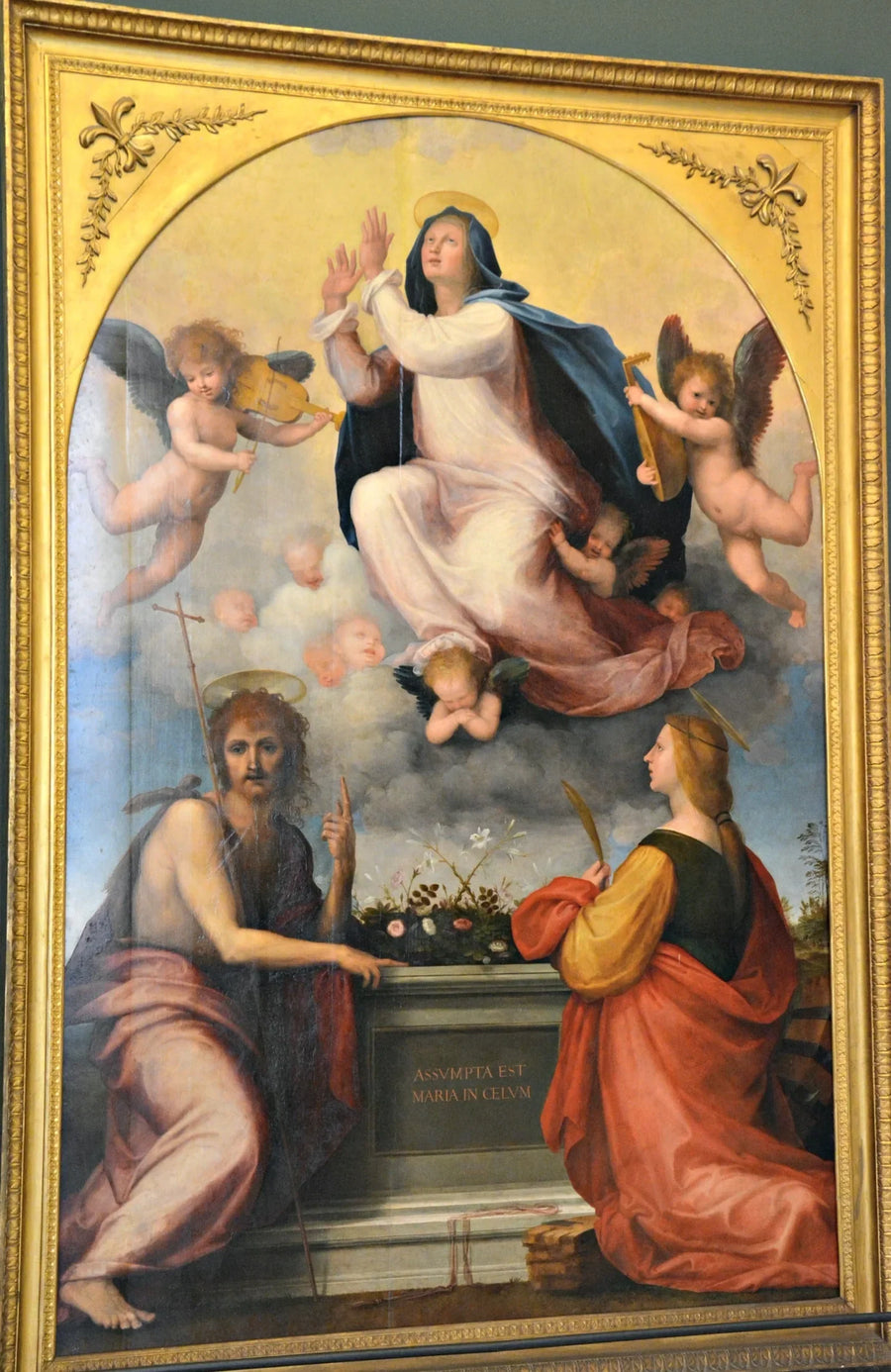 Marias himmelfart med Johannes Døperen og Katarina av Alexandria - Fra Bartolomeo
